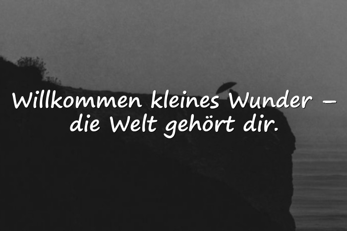 Bilder mit babysprüche zur geburt - 1