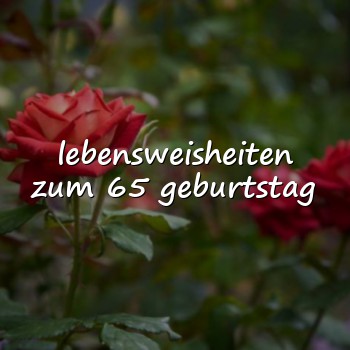lebensweisheiten zum 65 geburtstag - 2026